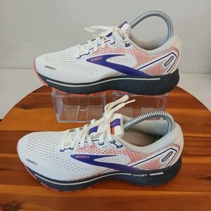 Brooks Ghost 14 Womens  B White Running Shoes Sneakers Training 1203561B192